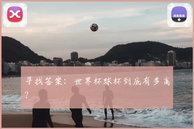 寻找答案:世界杯球杯到底有多高?